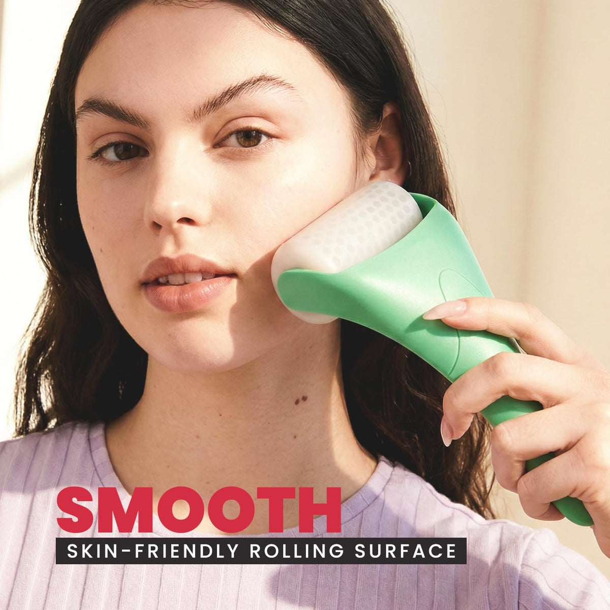Gua Sha Facial Tools & Ice Roller for Face (Green) | Wrinkles Fine Lines Puffiness Massager Facial Self Care Gifts for Men Women