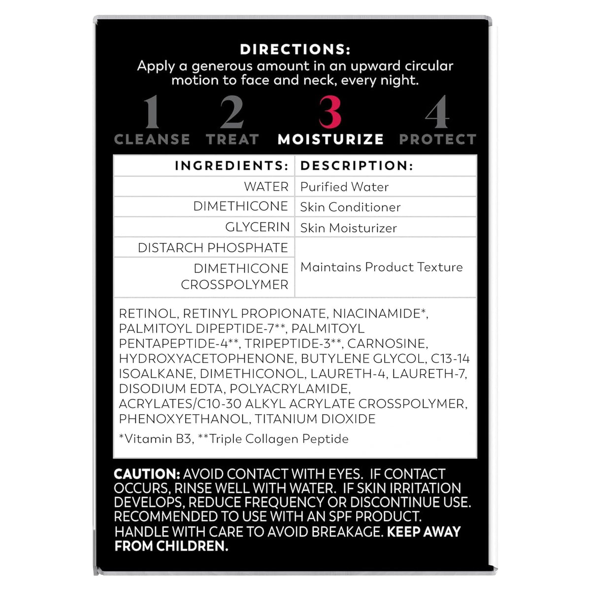 Retinol Night Cream for Women, MAX, Anti-Aging Face Mousturizer, Fragrance-Free, Non Greasy - Anti-Wrinkle, Smooth Fine Lines, Hydrating Skin Care - Triple Collagen Cream, Niacinamide, 1.7Oz