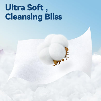 Disposable Face Towels, 100% Cotton, 600 Count (Pack of 6) | USDA Certified Biobased, OEKO-TEX Certified, Unscented, Sensitive Skin, Face Cleansing, Makeup Removal