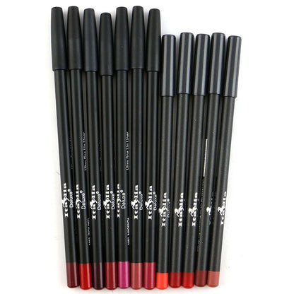 12Pc  Ultra Fine Lip Liner Set of 12 Color