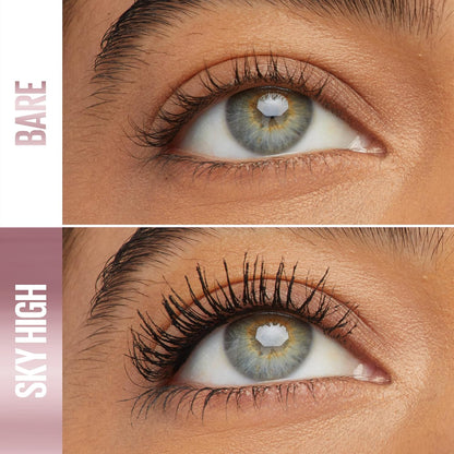 Maybelline Lash Sensational Sky High Washable Mascara Makeup, Volumizing, Lengthening, Defining, Curling, Multiplying, Buildable Formula, Blackest Black, 1 Count