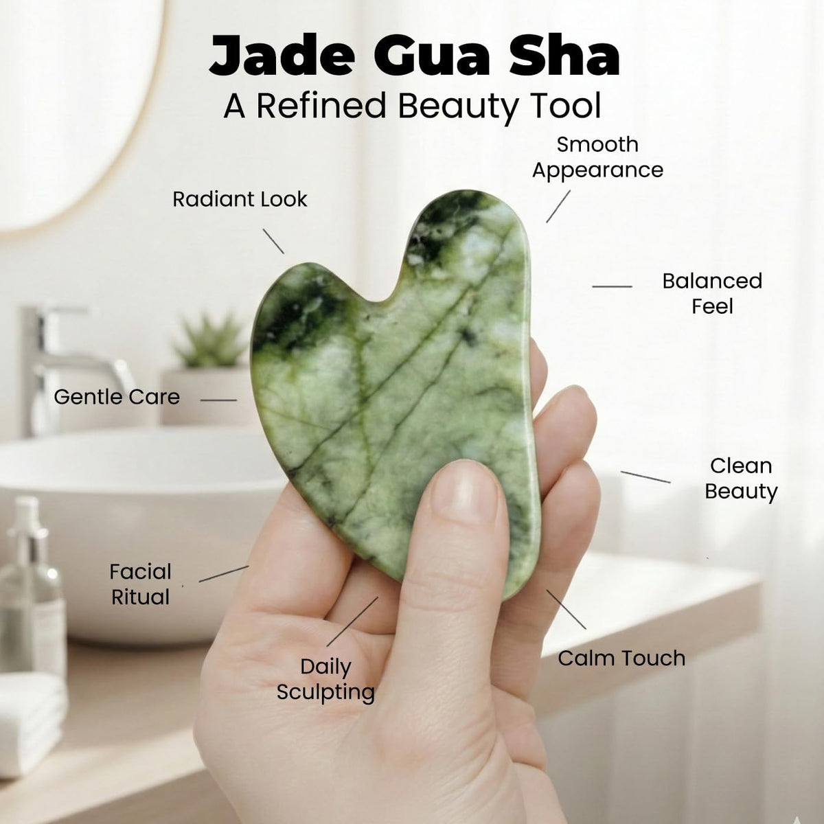 Gua Sha Facial Tools & Ice Roller for Face (Green) | Wrinkles Fine Lines Puffiness Massager Facial Self Care Gifts for Men Women