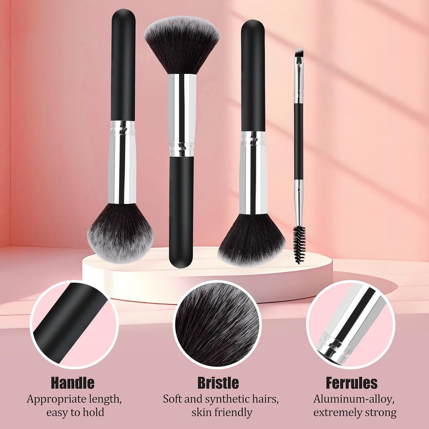 Makeup Brushes Set for Women, Christmas Stocking Stuffers for Teen Girls | Gifts for Women Wife, Professional 13 Pcs Kit with Foundation Concealer Eyeshadow Blush Sponge, Beauty Blender Accessories