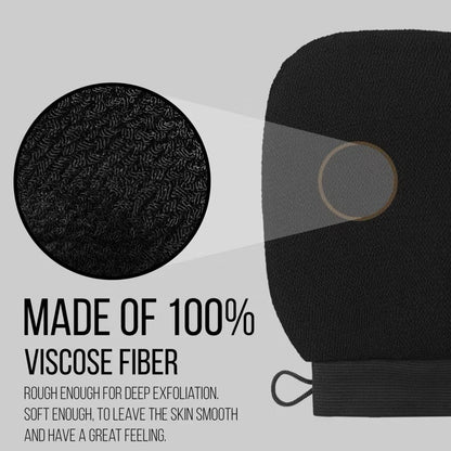 Original Premium Exfoliating Mitt for Body 2Pc, Body Scrubber Shower & Bath | Traditional Body Scrub Glove, Kessa Korean Washcloth for Self-Tan Removal & Keratosis Pilaris, Body Exfoliator - 100% Vegan