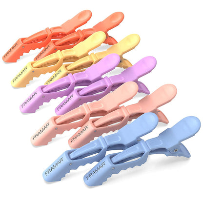 Pastel Alligator Hair Clips 10 Pack - Professional Styling Clips for Hair, Salon Quality Plastic Alligator Clips | Professional Styling Clips for Hair, Salon Quality Plastic Alligator Clips