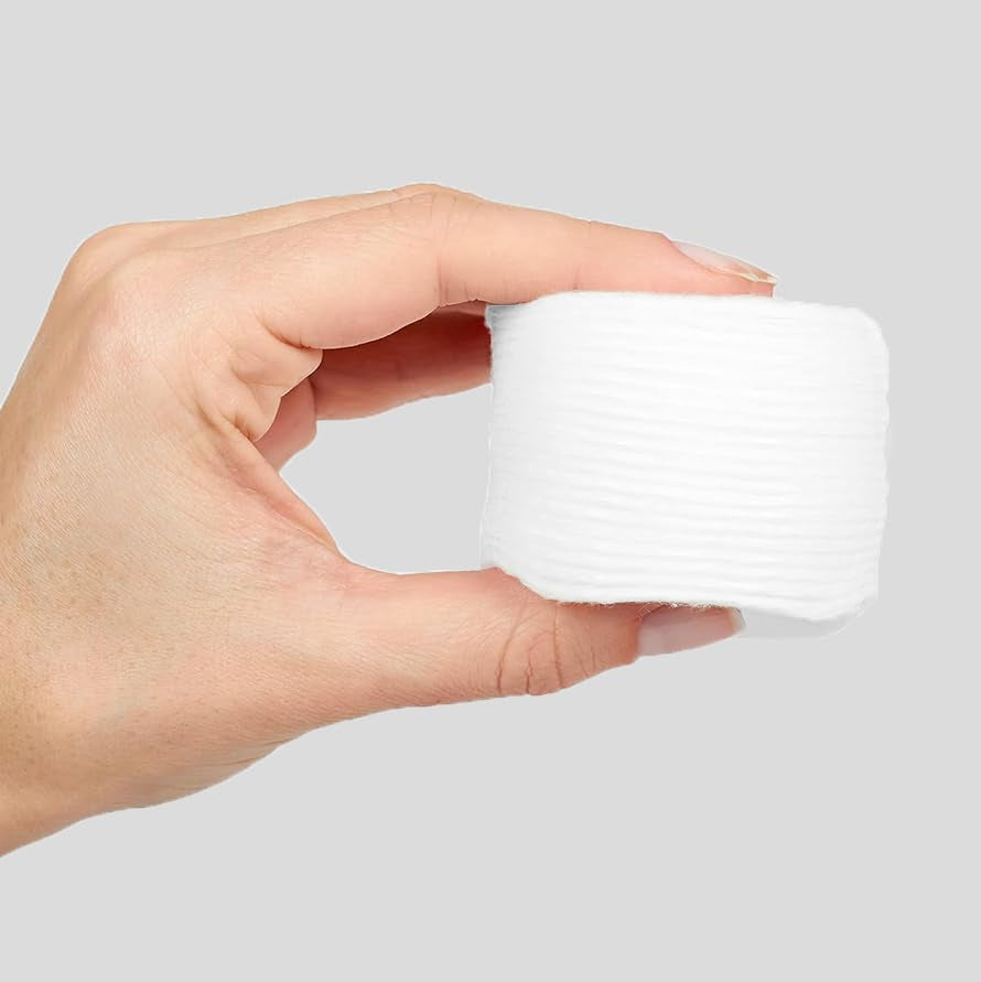 Hypoallergenic Cotton Rounds for Makeup Removal and Skincare, 100 Count, 1 Pack